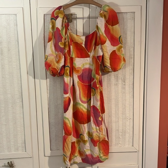 Farm Rio Cashew Juice Midi Dress size m - Picture 3 of 8